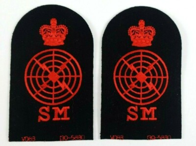 2 x Royal Navy Radar Operations - SubMarine Trade Badge Patches - Stoffaufnäher -