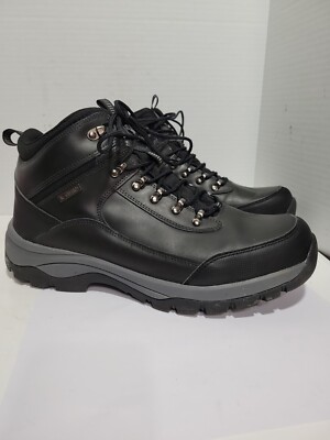 KHOMBU 1127721 SUMMIT BLACK LEATHER K GUARD HIKING ANKLE MENS 13M BOOTS 