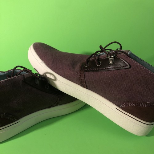 Timberland Chukka Bootie 8.5 Amherst Women’s Canvas Sensor Flex Maroon - Picture 15 of 16
