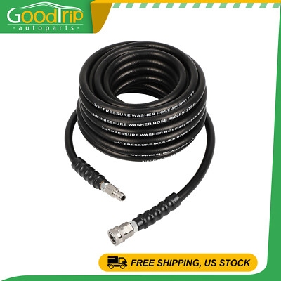 #ad 50FT x 3 8quot; 5000 psi Hot High Pressure Washer Extension Hose Black Non Marking $68.24