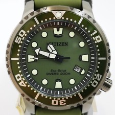 CITIZEN PROMASTER BN0157-11X Green MARINE Diver Eco-Drive Men Watch New in Box