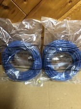 Lot Of 2 Monoprice Cat6 Ethernet Network Internet Cord 24AWG 30' Blue