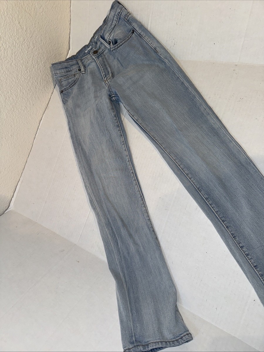 Old Navy Boys Jeans Skinny Size 12 Light Wash Blue 98% Cotton