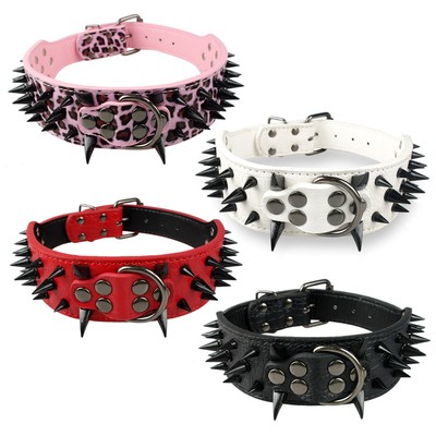 Hundehalsband Mit Nieten – Stylisches Lederhalsband Mit Spikes Für Kleine Bis Große Hunde