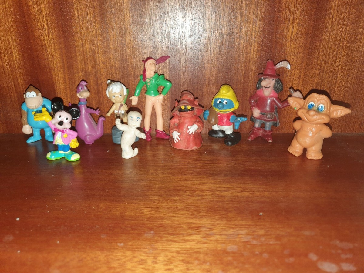 Disney lot smurf puffi schlumpft figure mickey mouse troll gnome