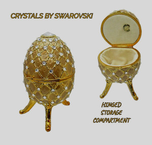 Lovely Bejeweled (Swarovski Crystals) ROYAL GOLD, Musical EGG