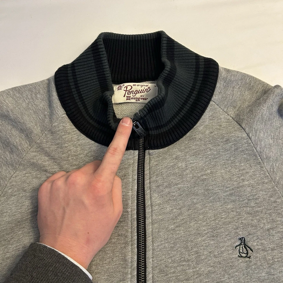 Original Penguin By Munsingwear Men’s Jacket Large Pockets Full Zip Jacket - Image 3 of 4