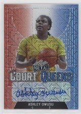 2021-22 Leaf Metal Court Queens Red White & Blue Mojo 1/3 Ashley Owusu Auto 1i9