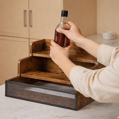 Sirup Organizer Ständer Schnapsflasche Display Regal für Tee Gewürze