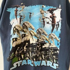 1999 Star Wars Episode 1 Battle Droid T-Shirt Navy Blue Lucasfilm Vintage