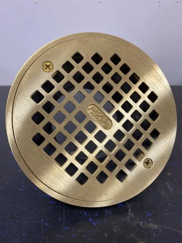PROFLO PF42848 6" Brass Grate with 3-1/2" Adjustable Drain - Brass - Picture 1 of 2