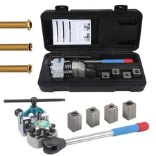 Brake Line Flaring Tool Kit - 45° Single, Bubble, Double Flares - 3/16", 1/