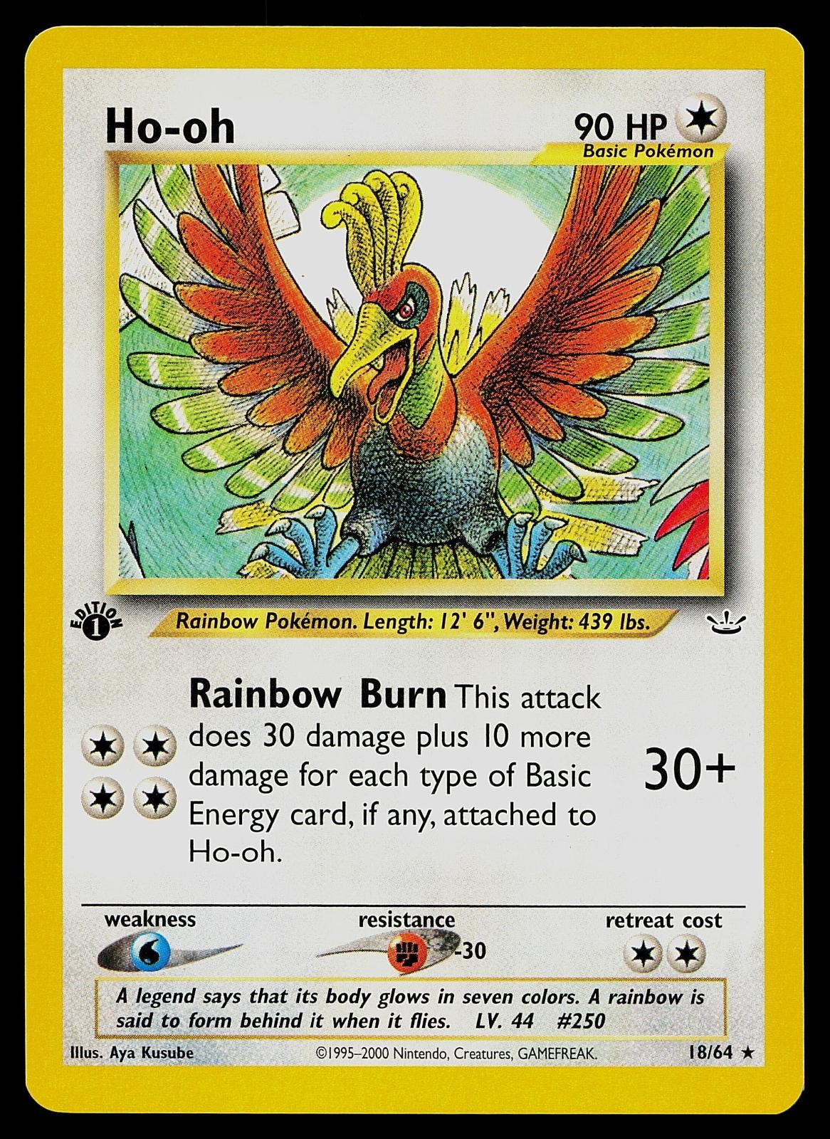 Pokemon Card - Ho-oh Neo Revelation 18/64 1st Edition Rare