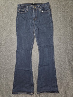 Angry Rabbit Jeans Womens 29/9 Blue Dark Wash Mid Rise Bootcut Stretch Denim