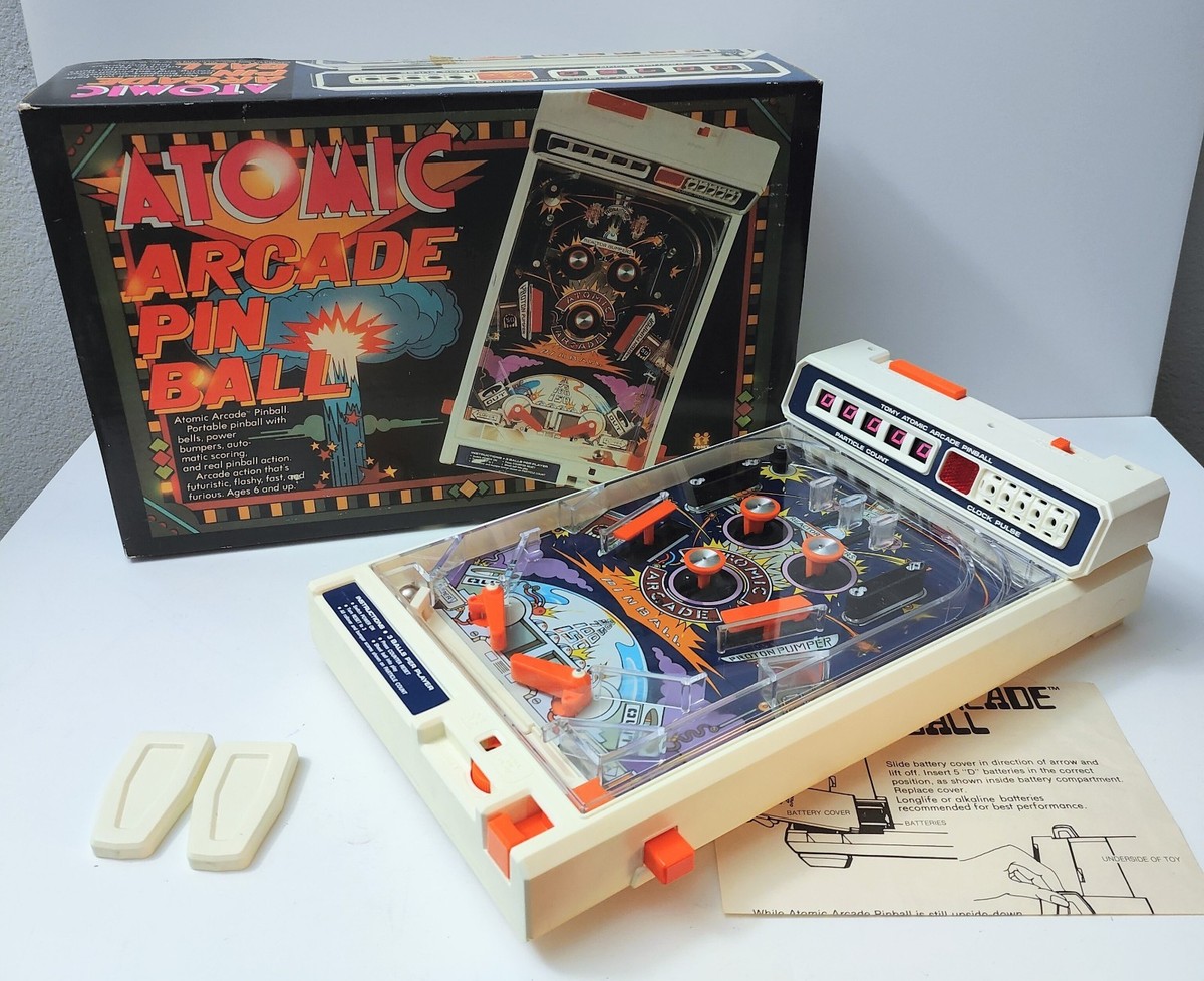 Vtg TOMY 1979 Atomic Arcade Electronic Pinball Machine Original
