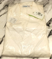 Landau M020359 Men's 5-Pocket Full-Length White Coat 44L - 3124