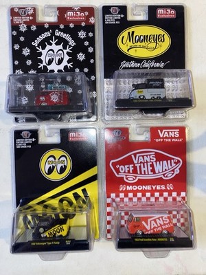 M2 Machines MOONEYES Lot. 3 Volkswagen And 1 Ford Ecoline. 1:64 Scale