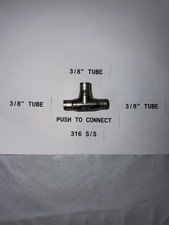 Parker LEGRIS 3804 60 00 Union Tee 3/8”316 L S/S Push To Connect