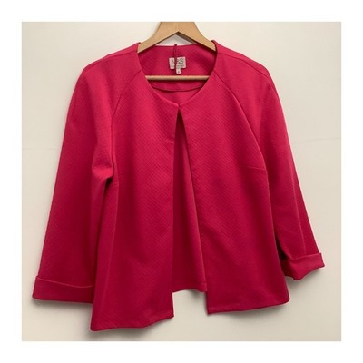 M&s Light Raspberry Jacket Womens Size 14 Polyester Elastane Made in Sri Lanka