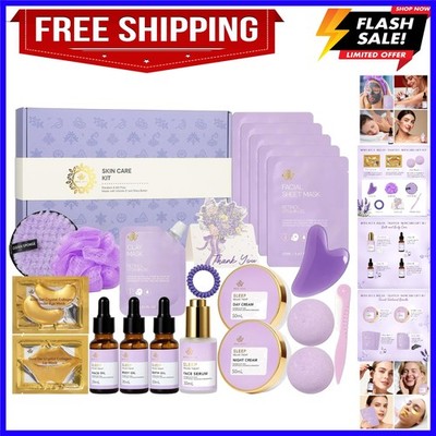 23 Pcs Mother's Day Gifts, Lavender Facial Skin Care Set, Bath and Body Gifts...
