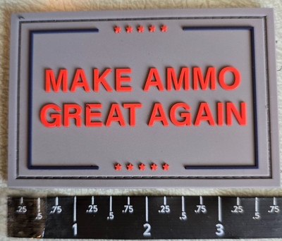 Underwood Ammo Ammunition MAGA Great Again PVC Hook Loop Morale Patch SHOT Show