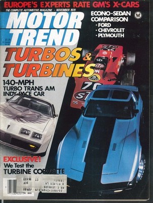 MOTOR TREND Saab 900 Turbo Datsun 200SX Turbine Corvette road tests 11 1979