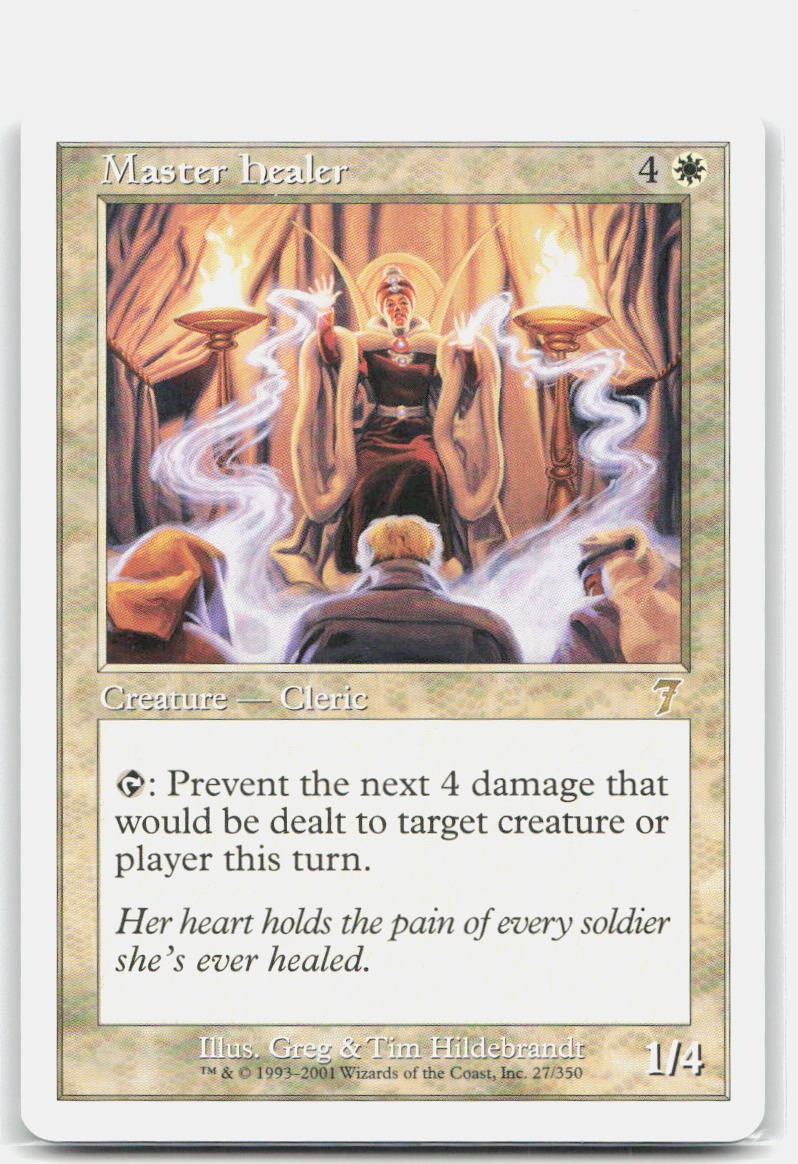 Master Healer 27 Rare 7th Edition Magic: The Gathering Near Mint