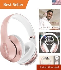 Wireless Bluetooth Headphones Over Ear 65H Playtime HiFi Stereo Headset with ...