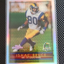 1996 Topps Chrome 10th Anniversary Isaac Bruce #60 St. Louis Rams NFL Football