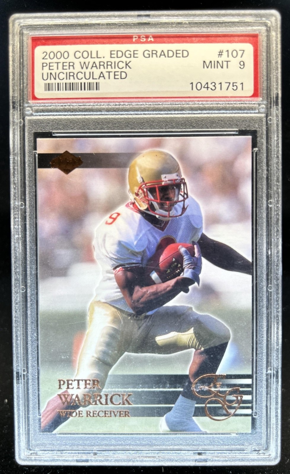 Peter Warrick Collector's Edge Graded #107 Base