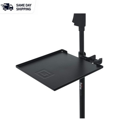 Space-Saving Clamp-On Utility Shelf for Microphone Stands - Holds 10 lbs