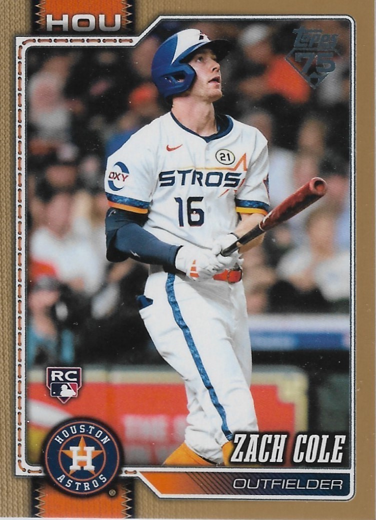 2026 Topps Series 2 Baseball Astros Rookie Zach Cole Gold /2026 0215/2026 #601