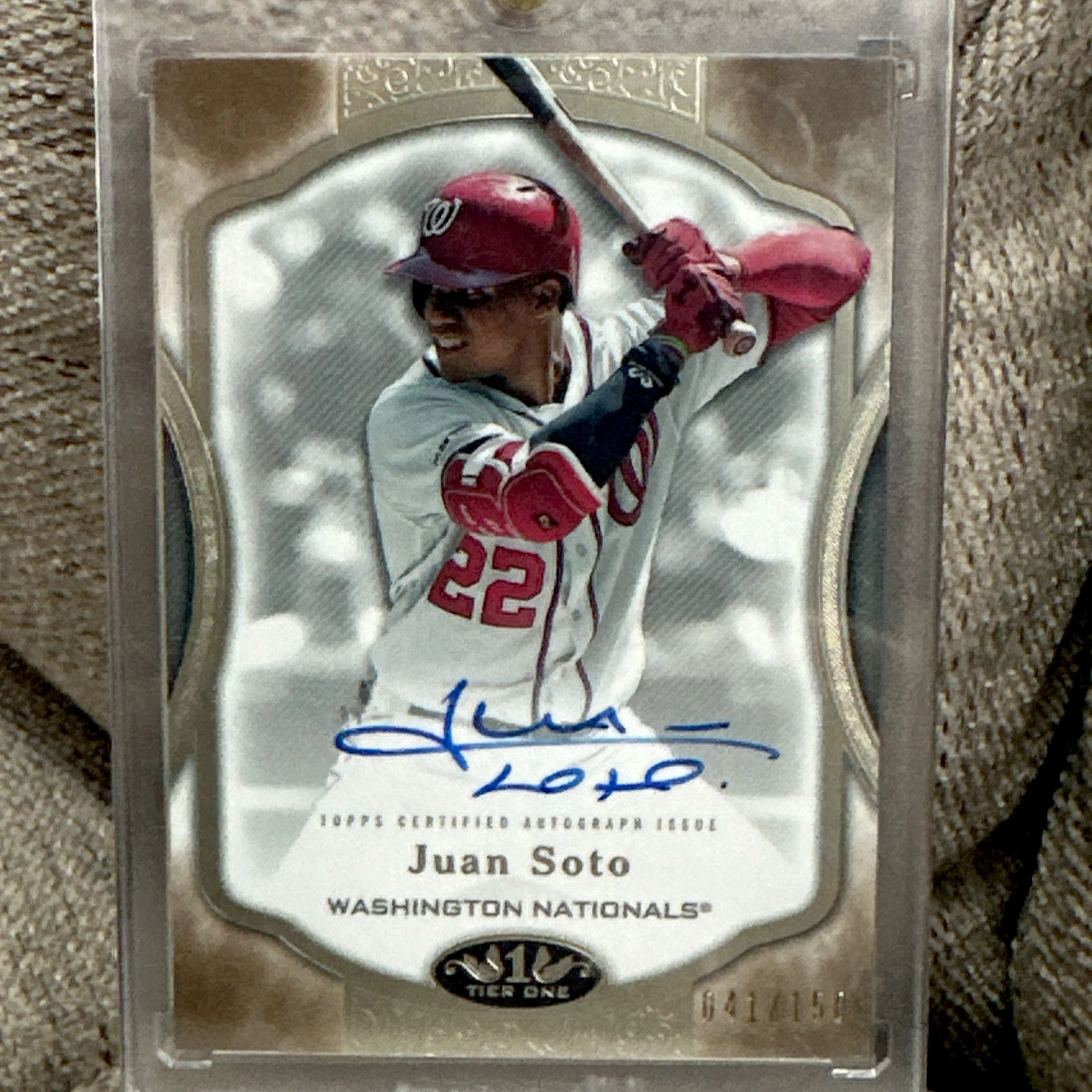 2020 Topps Tier One - Tier One Autographs #T1A-JS Juan Soto /150 (AU)