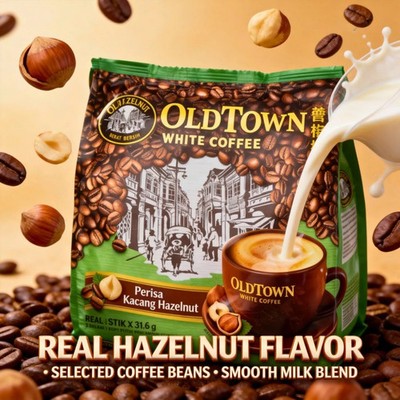 OldTown White Coffee 3-in-1   Hazelnut Flavour (15 Sticks, 474g)