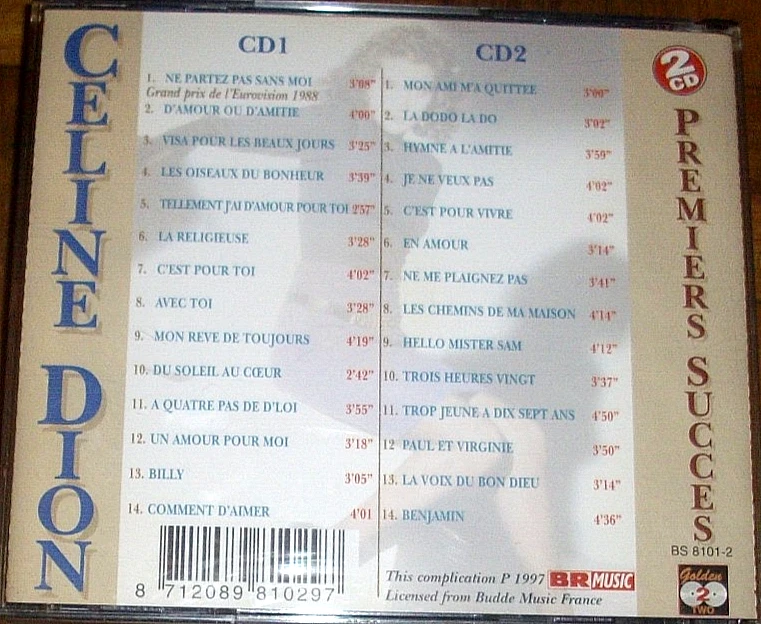 Doppel CD Box - CELINE DION - Premiers Succes - sehr guter Zustand - Bild 2 von 2