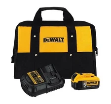 NEW DEWALT DCB205CK 20V MAX 5 Ah Lithium Ion Battery and Charger Kit with Bag