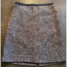 Talbots Petite Black Multi Tweed Pencil Skirt Cotton Wool Blend 191018318P 6P