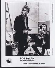 bob Dylan with mike Bloomfield   press photo