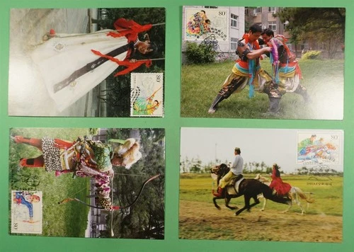 DR WHO CHINA PRC 4 FDC THEATER/DANCE/SPORTS MAXIMUM CARD R41626