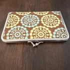 Compact Kiss Lock Album for Pictures 4”x 6” Brown Green Blue Medallion Purse Sz — photo 5