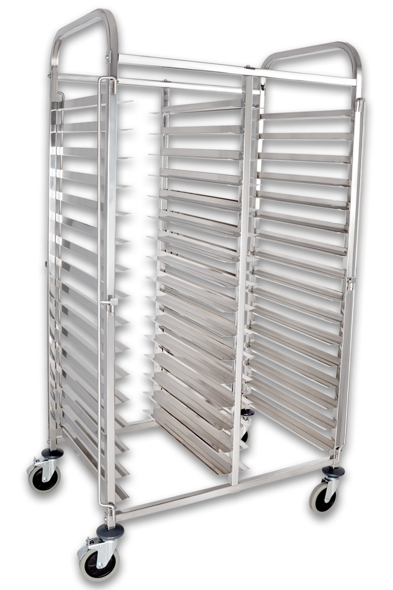 Transportwagen Tablettwagen Geschirrwagen Abräumwagen Gastro Edelstahl Beeketal