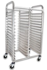 Transportwagen Tablettwagen Geschirrwagen Abräumwagen Gastro Edelstahl Beeketal