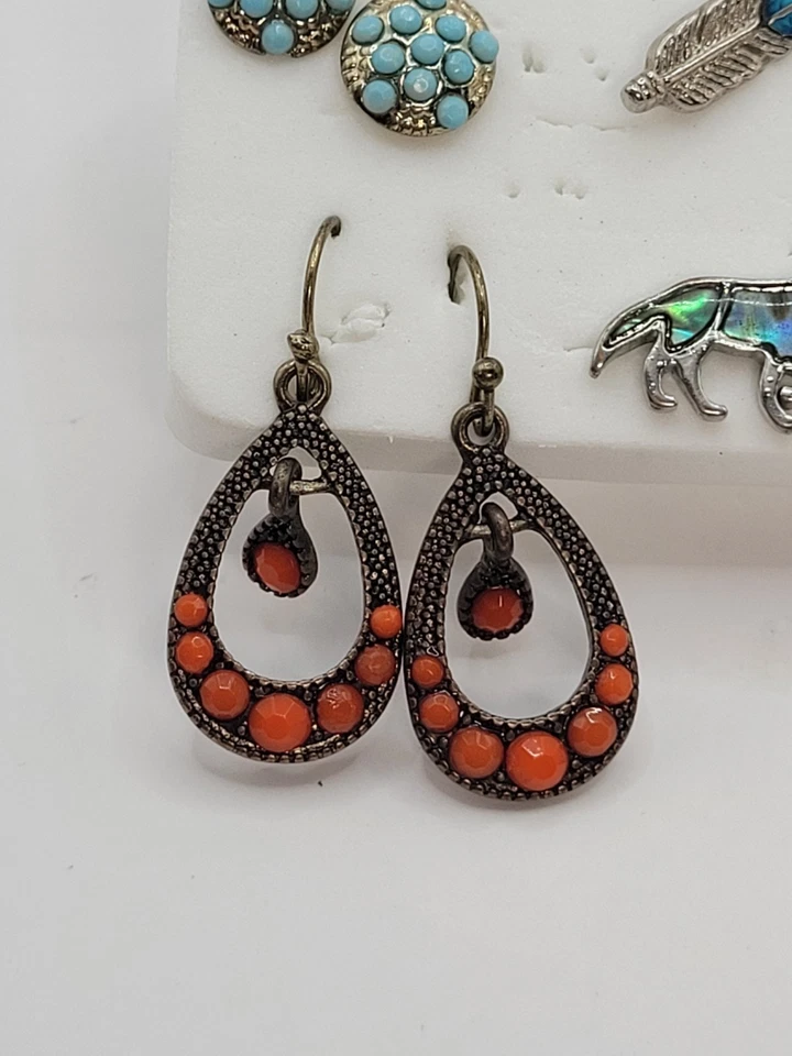 Lote De Pendientes Vintage Y Modernos Suroeste Orejas Perforadas Pila Personalizada Mixta Foto 3 de 4