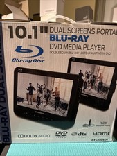 Sylvania 10.1" Dual Screen Portable Blu-ray DVD CD player w/ Built-in Battery