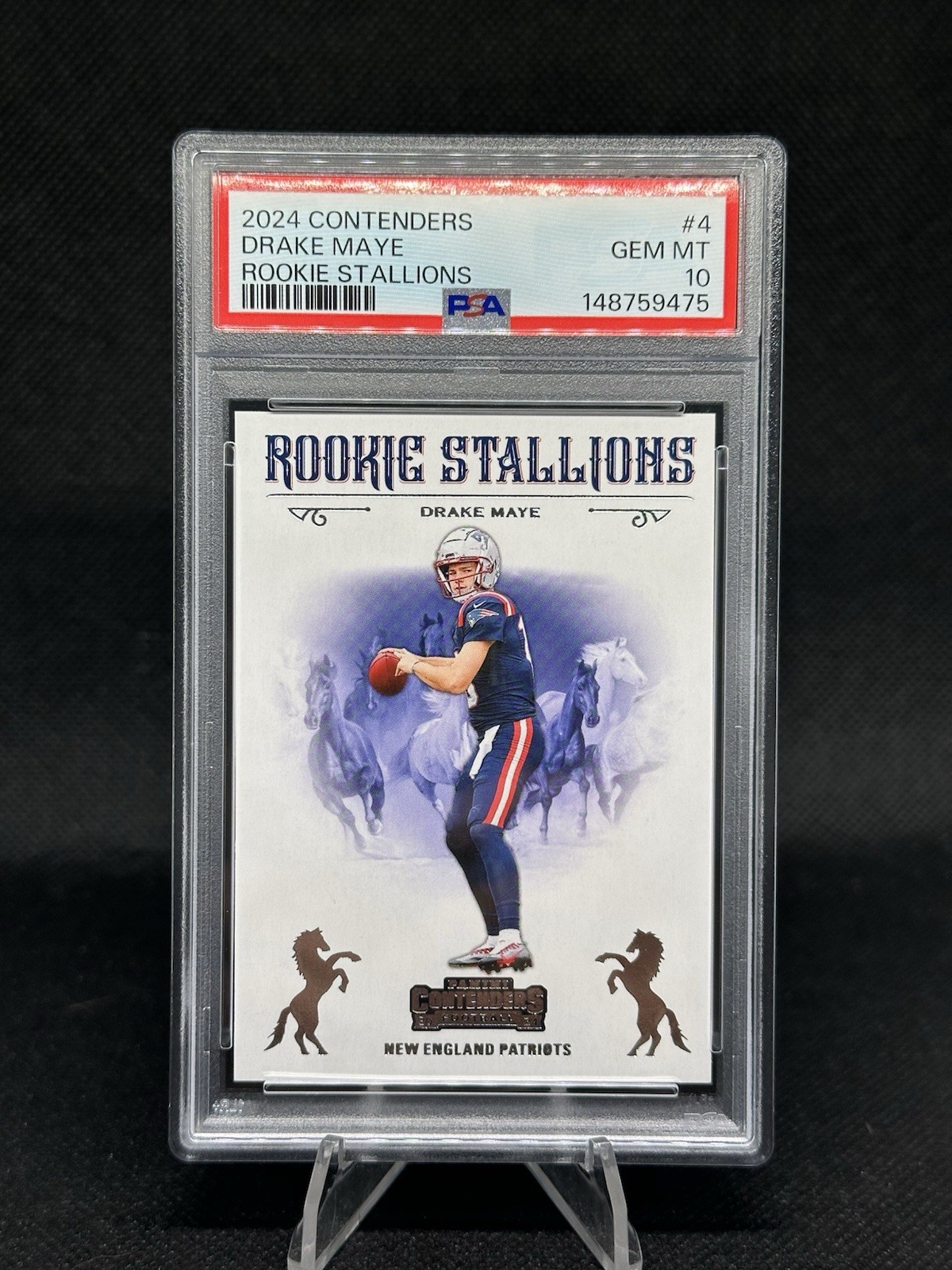 Drake Maye Panini Contenders Rookie Stallions #4 Base