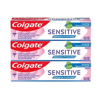 Colgate Sensitive Complete Protection Toothpaste, Mint Clean, 6 OZ (Lot of 3)