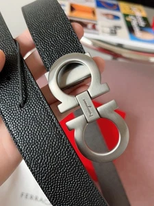 Salvatore Ferragamo Gancini Men's Reversible Leather Belt