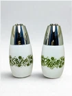 Gemco Green Crazy Daisy Salt and Pepper Shakers Pyrex Corelle MCM Vintage