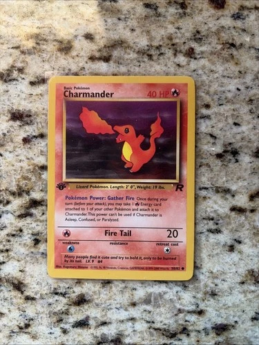 Pokemon EN Team Rocket Charmander 1st Ed 50/82 LP-NM