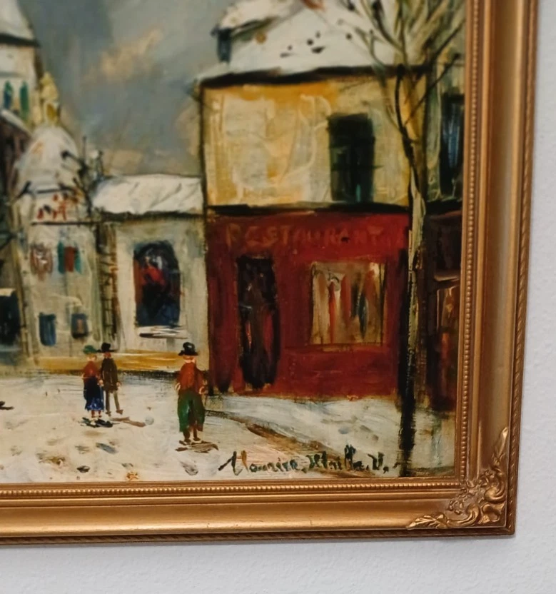 Maurice Utrillo, Saint - Pierre's church 18x22 石版 — 第 3/3 张图片